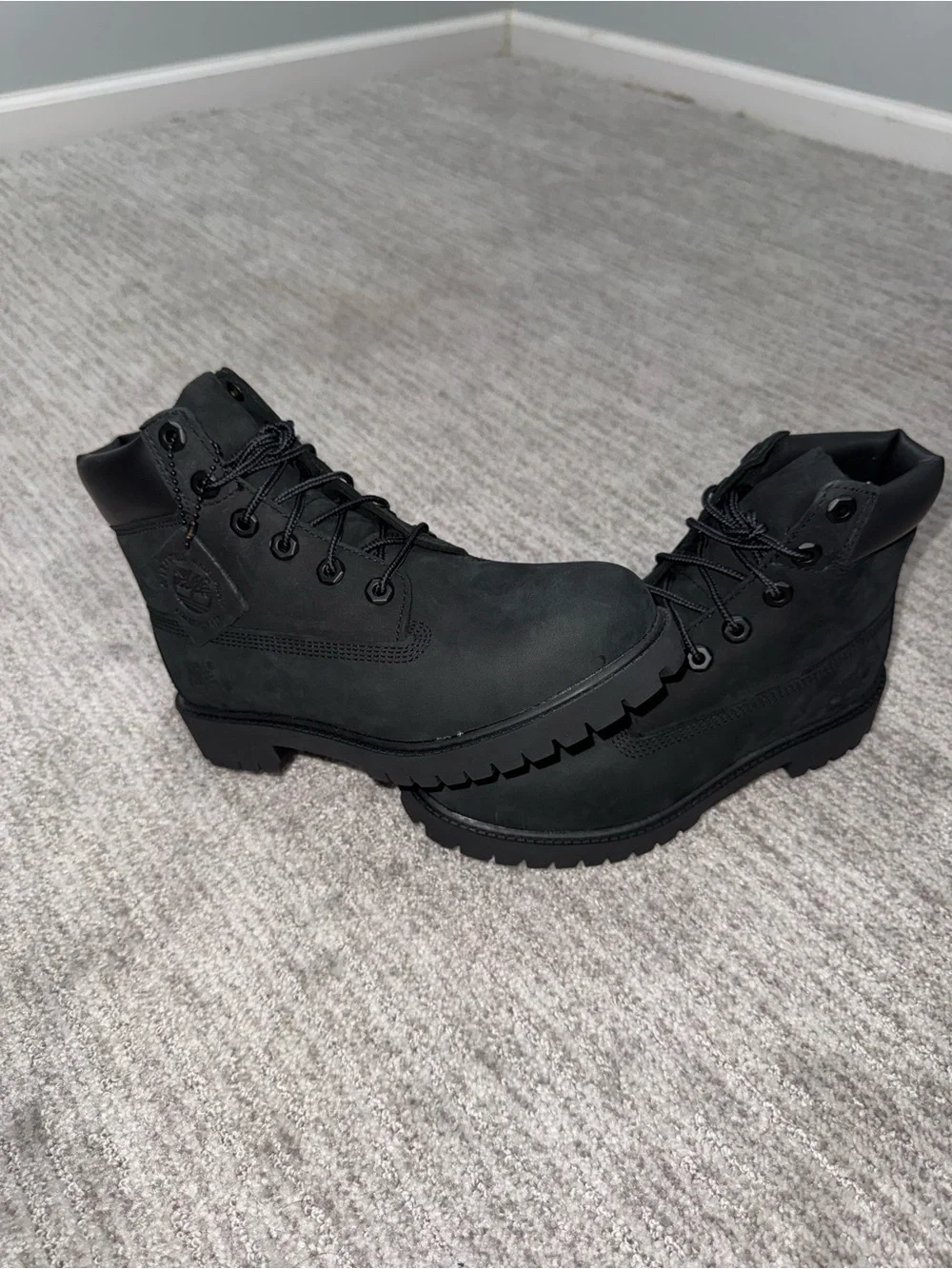 Timberland Triple Black Kids Size 4.5 24.5CM Brand New